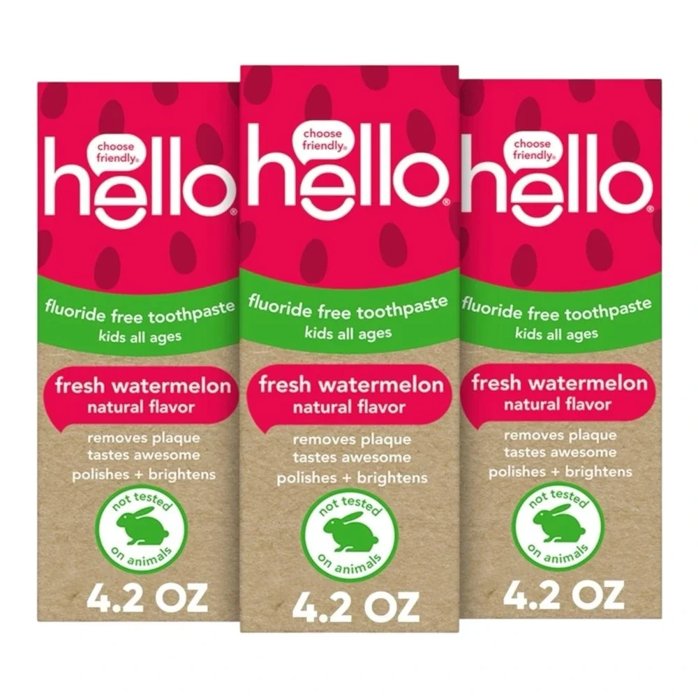 Hello - Kids Toothpaste Watermelon 4.2 oz 3 Pack Fluoride Free